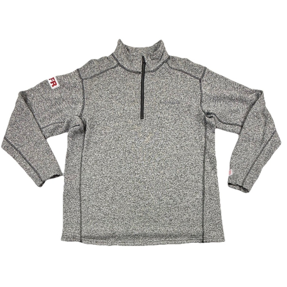 Lakeland Pullover 1/4 Zip FR Certified 2112 CAT 2 Protective Work Wear Gray XL